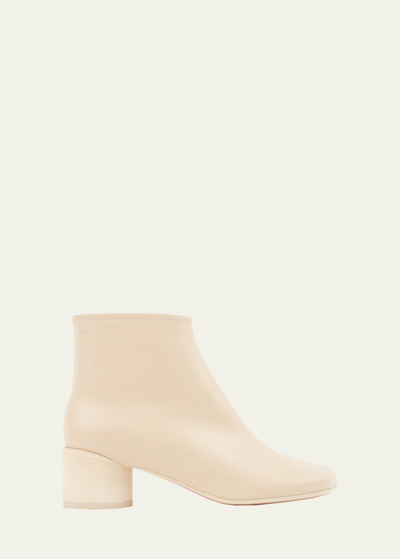 Shop Mm6 Maison Margiela Anatomic Leather Zip Ankle Boots In Tan
