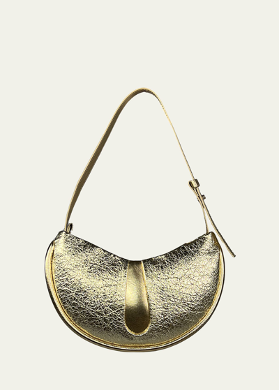 Shop Themoirè Ebe Metallic Vegan Shoulder Bag In Gold