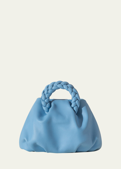 Shop Hereu Bombon Leather Top Handle Bag In Blue Ciel