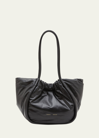 Shop Proenza Schouler Large Puffy Napa Leather Tote Bag In 001 Black