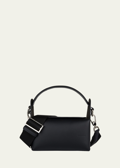 Shop We-ar4 The Pastry Box Leather Top-handle Bag In Black