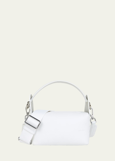Shop We-ar4 The Pastry Box Leather Top-handle Bag In Optic White