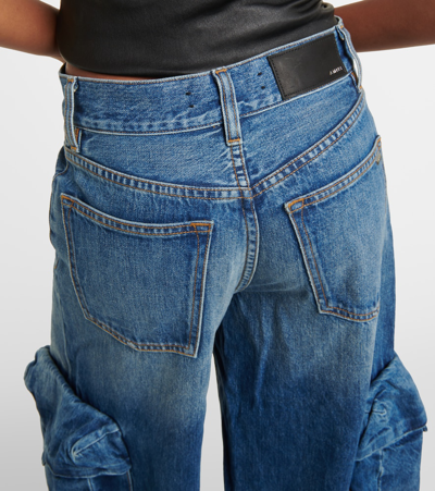 高腰工装牛仔裤