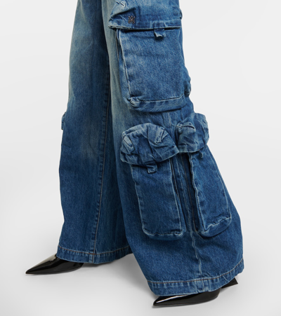 高腰工装牛仔裤