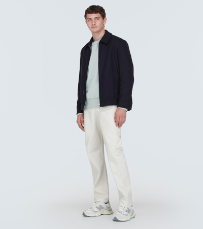 Ami Alexandre Mattiussi Relaxed-fit Cotton Sweatshirt With Subtle Logo Detailing In Blue