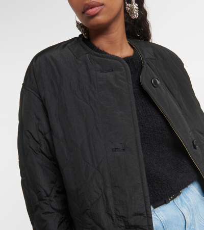 Shop Marant Etoile Nesma Quilted Parka In Black