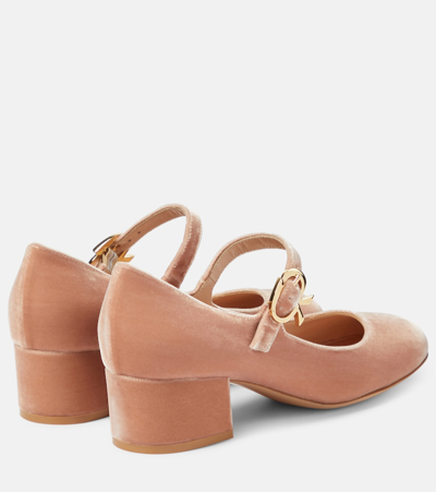 Gianvito Rossi Pumps Mary Ribbon 46 Aus Samt In Pink