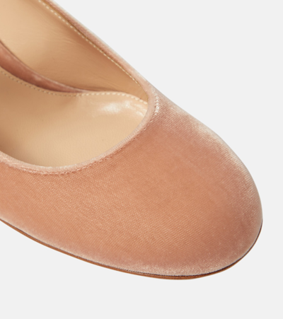 Gianvito Rossi Pumps Mary Ribbon 46 Aus Samt In Pink