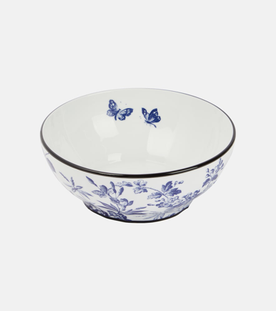 Shop Gucci Herbarium Porcelain Salad Bowl In Blue