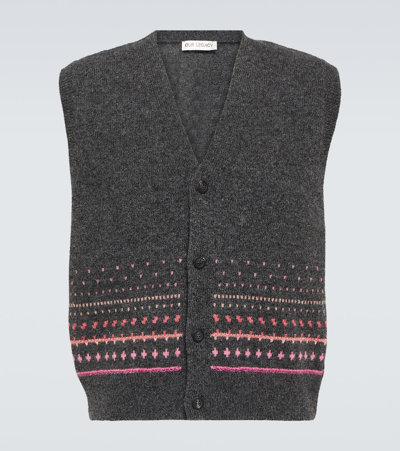 Our Legacy Fair Isle Sweater Vest In Grey