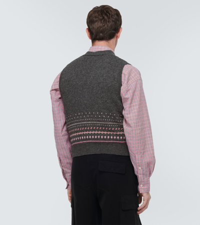 Our Legacy Fair Isle Sweater Vest In Grey