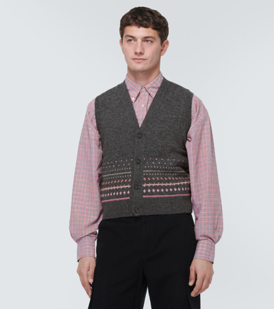 Shop Our Legacy Wool Sweater Vest In Grey