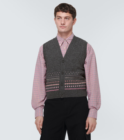 Our Legacy Fair Isle Sweater Vest In Grey