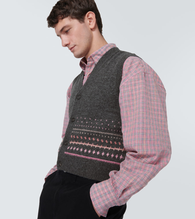 Our Legacy Fair Isle Sweater Vest In Grey