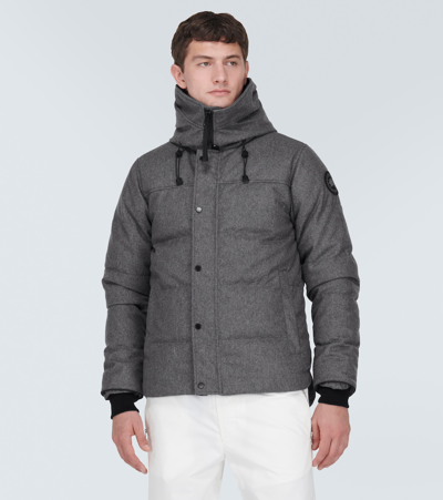 Shop Canada Goose Macmillan Dynaluxe Wool-blend Parka In Grey