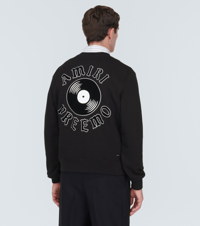 Amiri X Premier Records Cotton Graphic Sweatshirt In Black