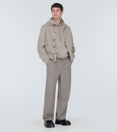 Ami Alexandre Mattiussi Tonal Adc Hoodie In Beige