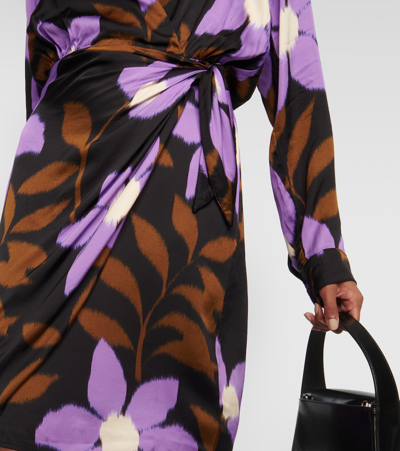 Velvet Bedrucktes Wickelkleid Aus Satin In Multicoloured