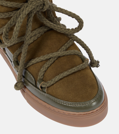 Inuikii Schneestiefel Classic Wedge Aus Leder Und Veloursleder In Green
