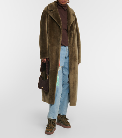 Inuikii Schneestiefel Classic Wedge Aus Leder Und Veloursleder In Green