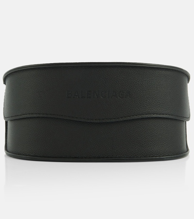 Balenciaga Reverse Xpander 2.0 Rectangle Sunglasses In Black