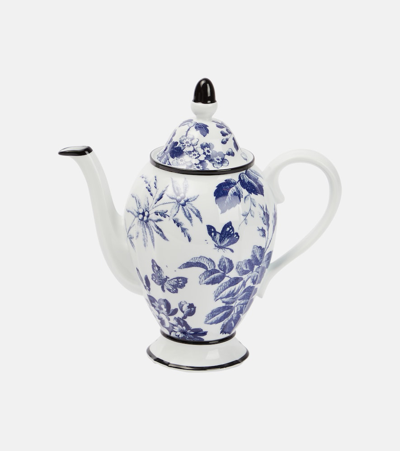 Shop Gucci Herbarium Porcelain Coffee Pot In Blue