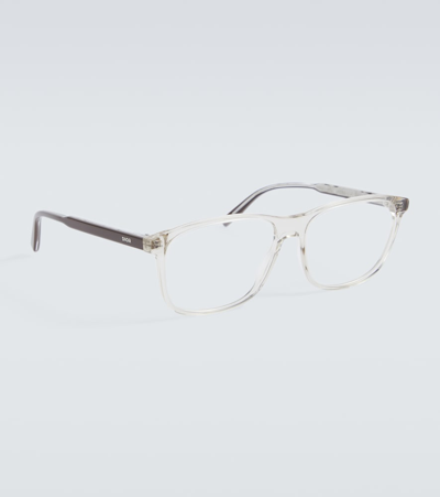 Shop Dior Ino S5i Rectangular Glasses In Beige