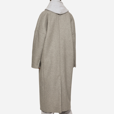 Shop Dolce & Gabbana Deconstructed Single-breasted Wool Coat In Grey