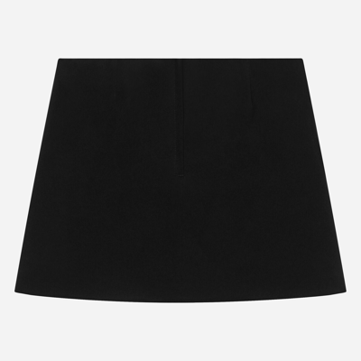 Dolce & Gabbana Miniskirt With Dg Logo In Black