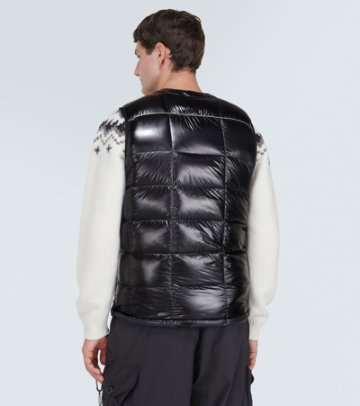 Shop And Wander Quilted Down Vest In Black