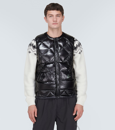 Shop And Wander Quilted Down Vest In Black