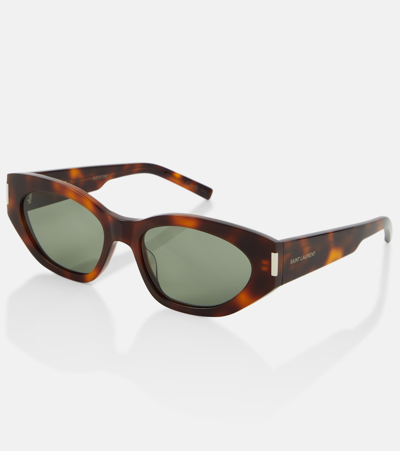 Shop Saint Laurent Sl 638 Cat-eye Sunglasses In Multicoloured