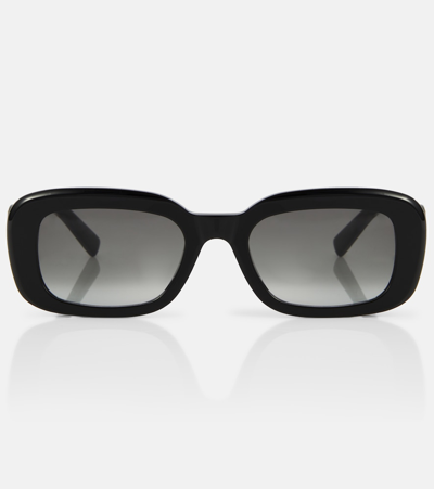 Saint Laurent Rectangular-frame Recycled Acetate Sunglasses In Black