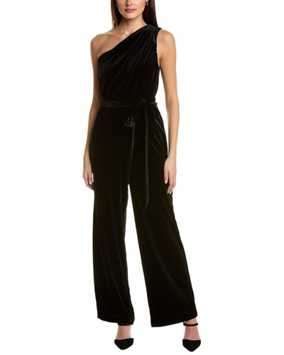 Shop Anne Klein One-shoulder Jumpsuit In Black