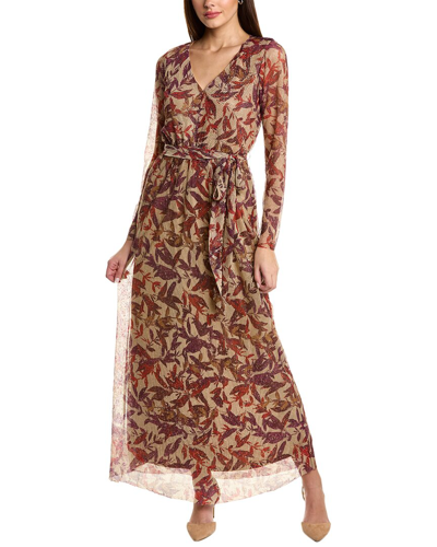 Shop Anne Klein Crinkled Midi Dress In Beige