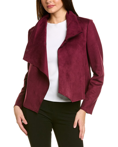 Shop Anne Klein Asymmetric Jacket In Red