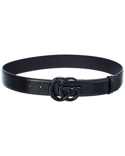 Shop Gucci Gg Marmont Wide Leather Belt