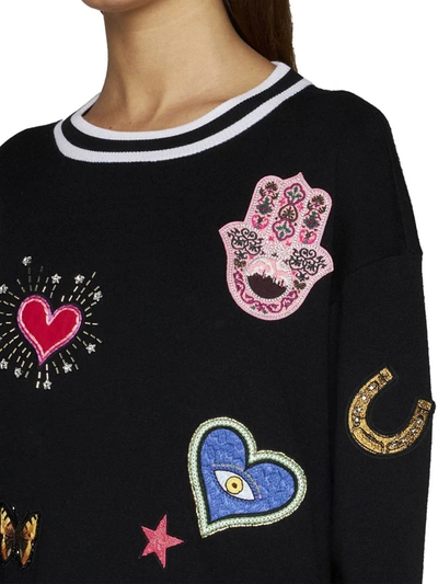 Shop Alice And Olivia Alice + Olivia Sweaters In Multi Black