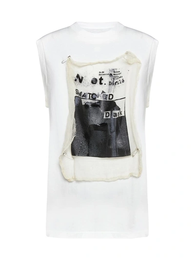 Shop Maison Margiela T-shirts And Polos In White/black Print