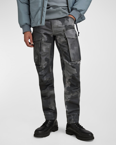 Shop G-star Raw Men's Rovic 3d Tapered Camo Cargo Pants In Dk Black Blurry C