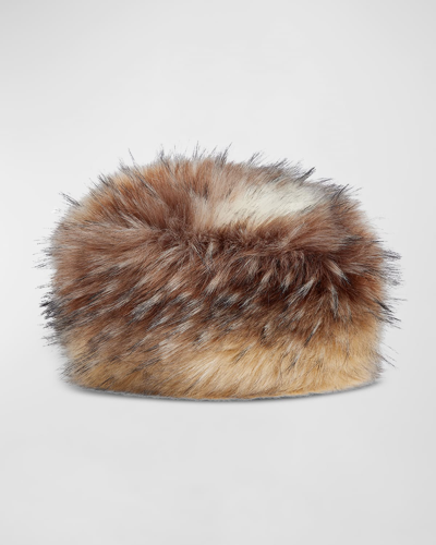 Shop Fabulous Furs Faux Fur Cossack Hat In Arctic Wolf