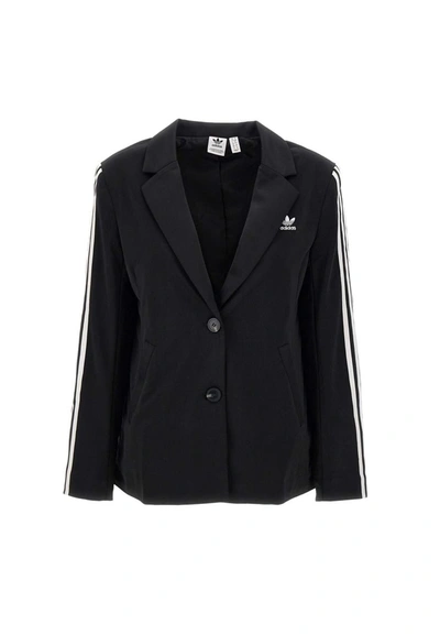 Shop Adidas Originals Adidas "adicolor 3 Stripes" Blazer In Black