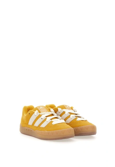 Shop Adidas Originals Adidas "adimatic" Leather Sneakers In Yellow