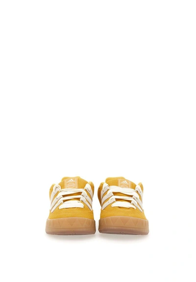 Shop Adidas Originals Adidas "adimatic" Leather Sneakers In Yellow