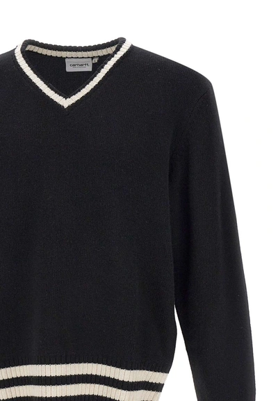 Shop Carhartt Wip "stanford Sweater" Wool Sweater In Black