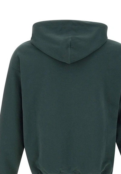 Shop Drôle De Monsieur "le Hoodie Classique" Cotton Sweatshirt In Green