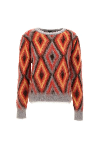 Shop Etro Wool And Mohair Sweater In Multicolour