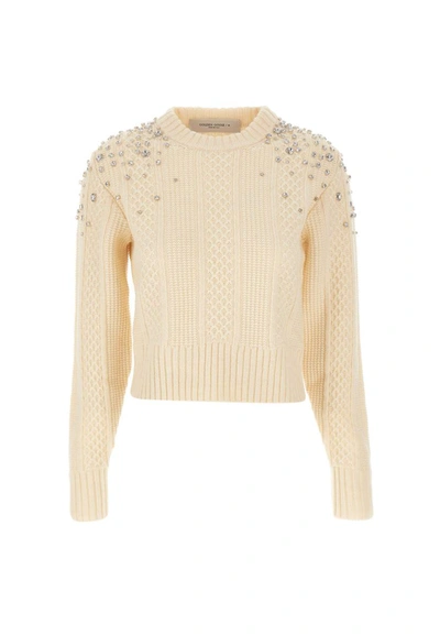 Shop Golden Goose "journey Collection" Wool Sweater In White
