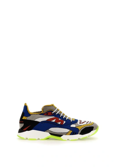 Shop Marni "snzu014701" Fabric Sneakers In Multicolour