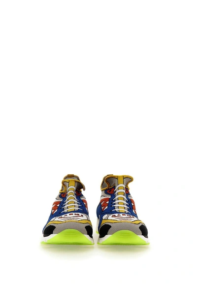 Shop Marni "snzu014701" Fabric Sneakers In Multicolour